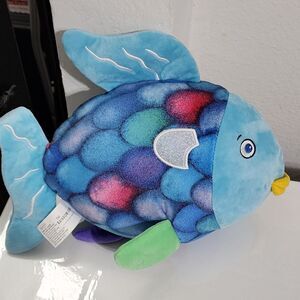 Kids Children's Book Rainbow Fish Plush Stuffed Animal Toy NEW